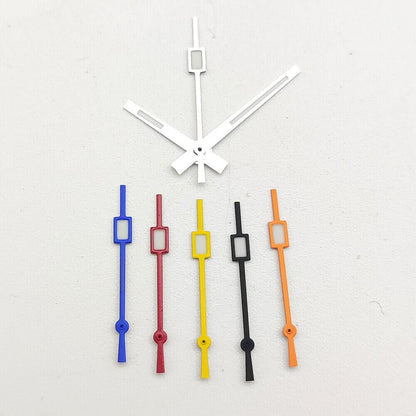 Green luminous watch hands by A104 for NH35A/NH36A movement, size 8.5x12.5x13mm, ideal for precise timekeeping.