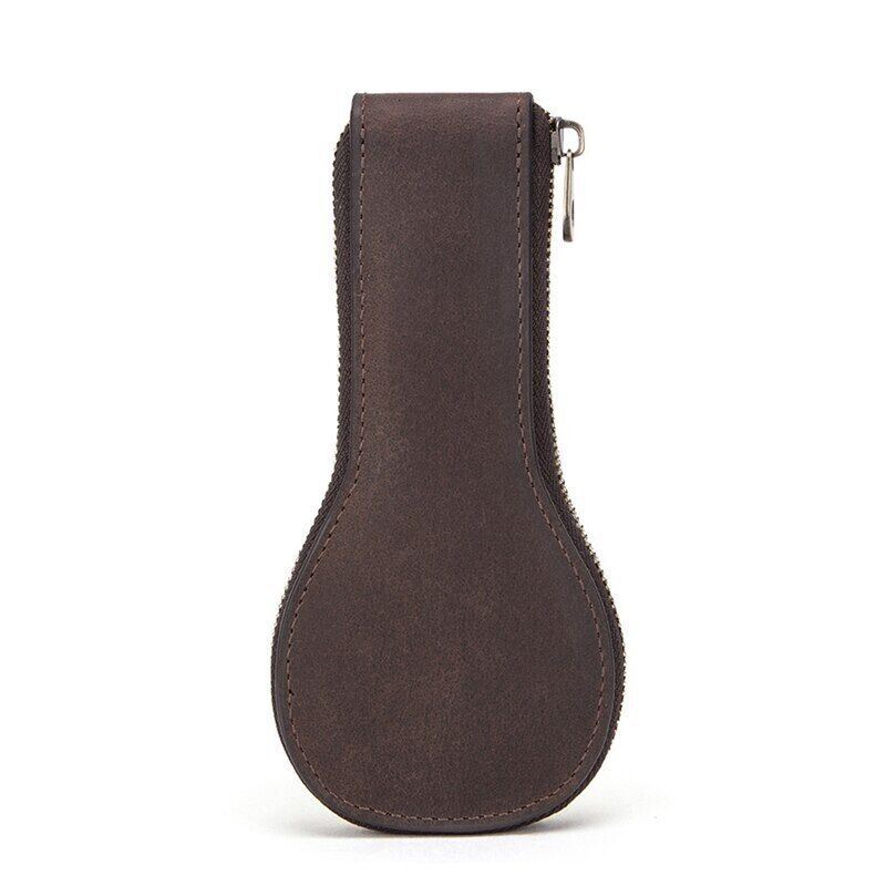 1 Slot Leather Watch Box Luxury Pouch with Zipper Portable Organizer Bag