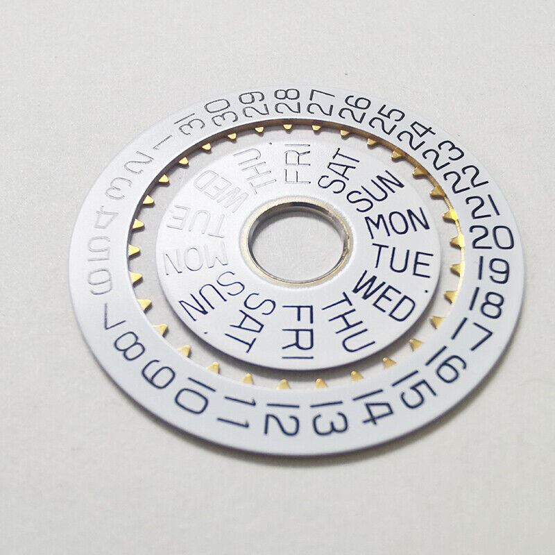 Roue de date blanche authentique pour mouvement <tc>ETA</tc>7750