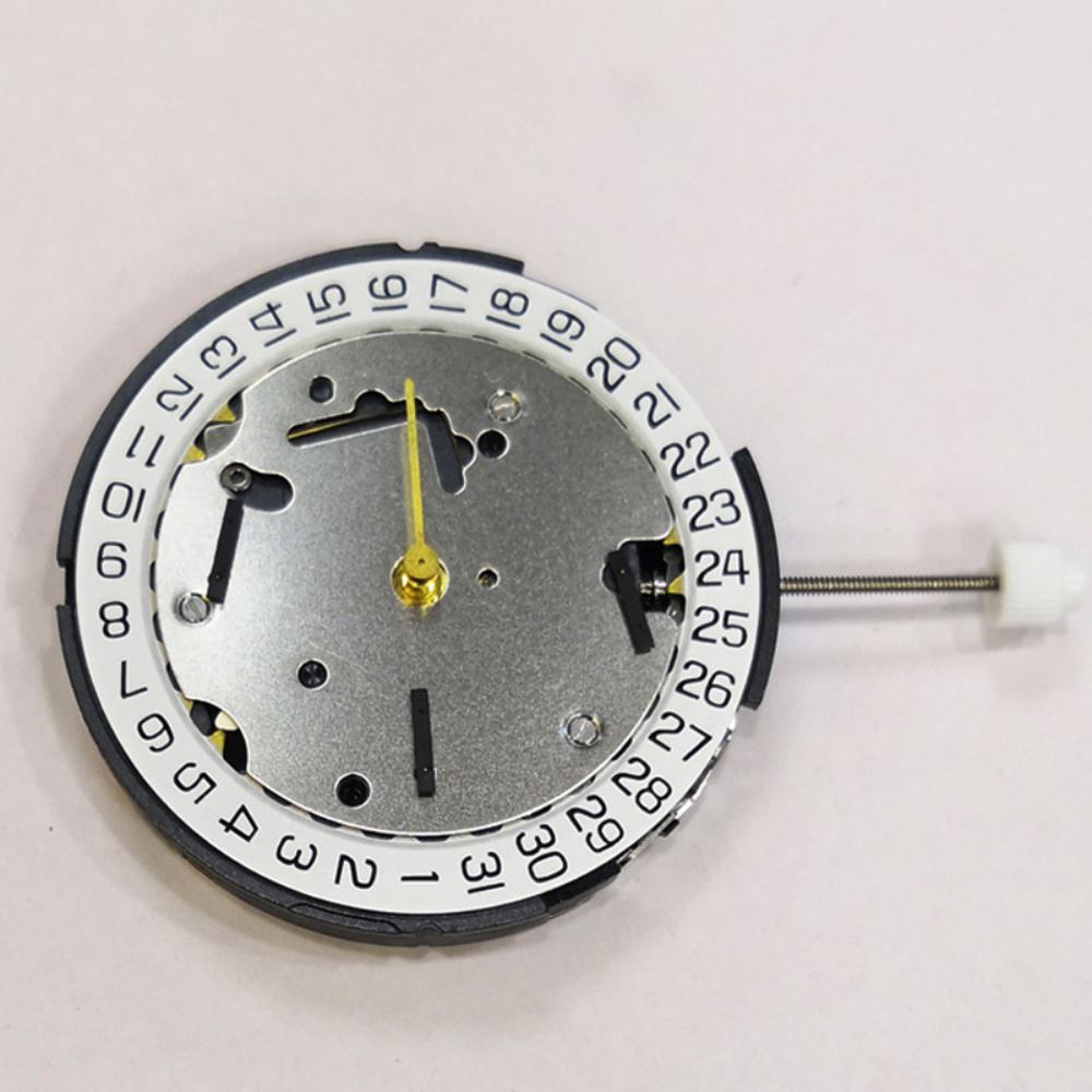 ISA 8371C quartz watch with three hands and calendar date display at 3 o'clock, sleek design.