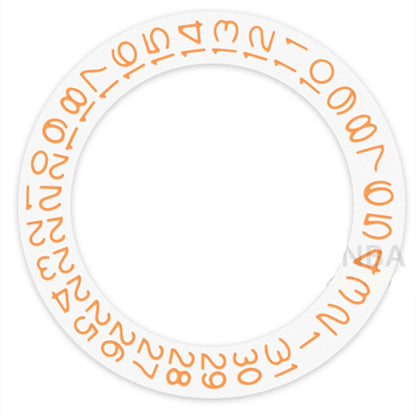 Disque de date à fond blanc et caractères orange pour Miyota NH35 NH36 Date@3
