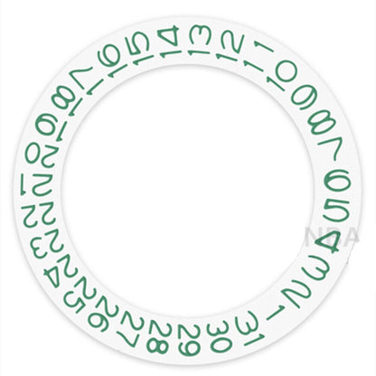 Disque de date à fond blanc et caractères vert foncé pour Miyota NH35/NH36 Date3