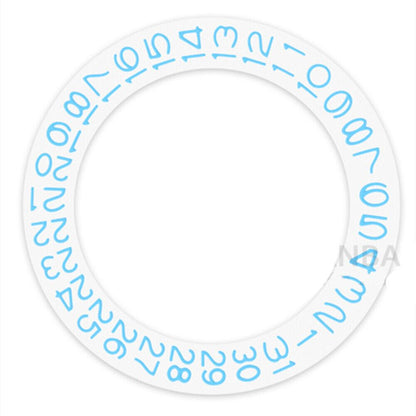 Disque de date à fond blanc et bleu ciel pour Miyota NH35 NH36