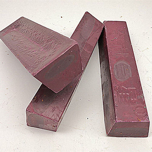 Stainless steel polishing wax for watch repair, ideal for rough surface polishing and jewelry finishing.