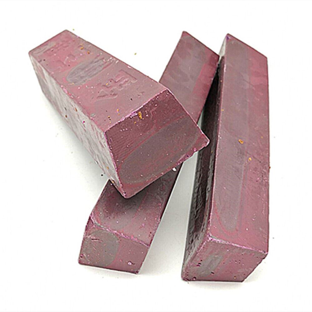 Stainless steel polishing wax for watch repair, ideal for rough surface polishing and jewelry finishing.