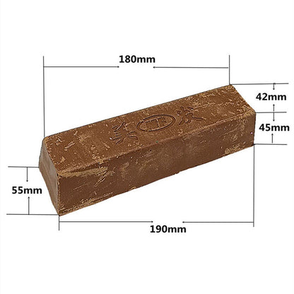 Brown stainless steel polishing compound, perfect for jewelry and watch repair shine restoration.