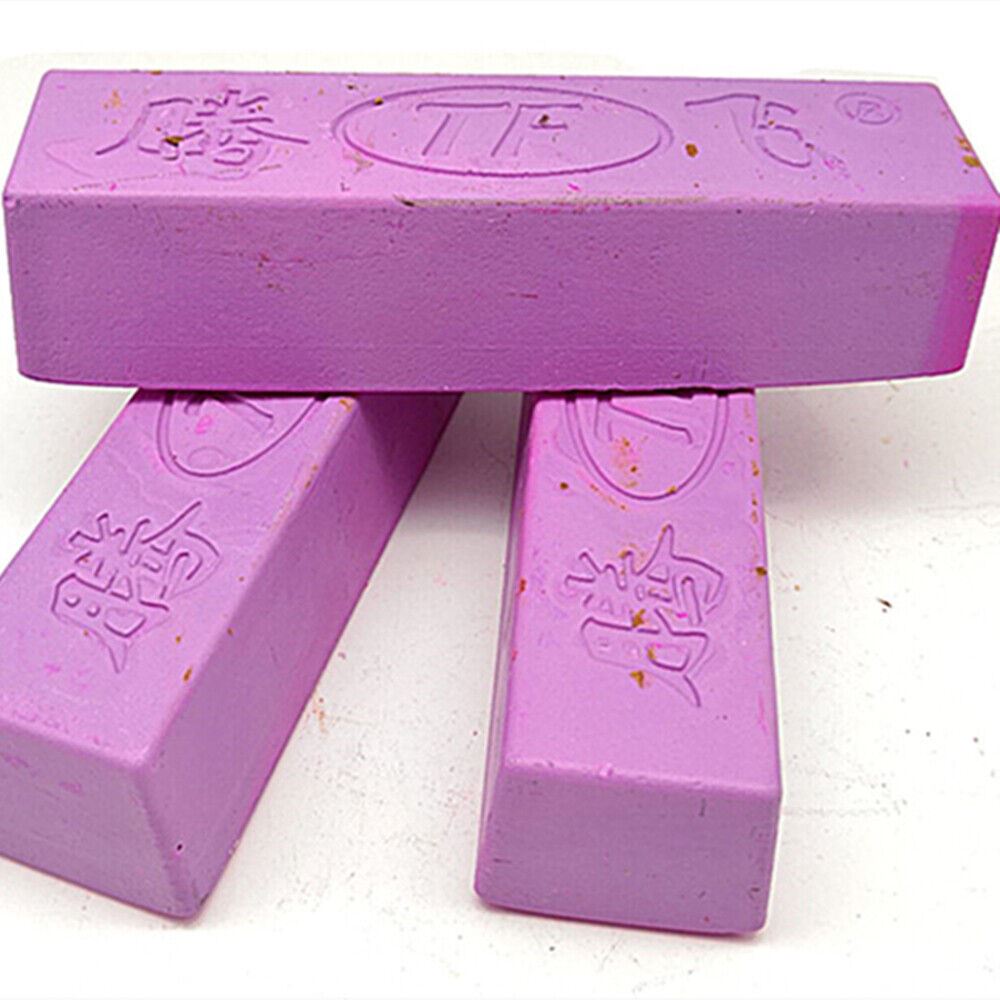 Pink stainless steel polishing compound for jewelry and watch shine and repair.