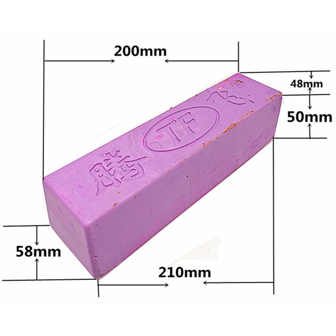 Pink stainless steel polishing compound for jewelry and watch repair, restoring shine and luster.