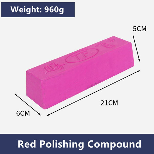 Pink stainless steel polishing compound for jewelry and watch repair