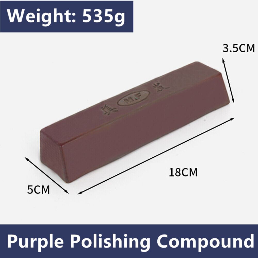 Purple 535g stainless steel polishing compound wax, ideal for jewelry and watch repair finishing.