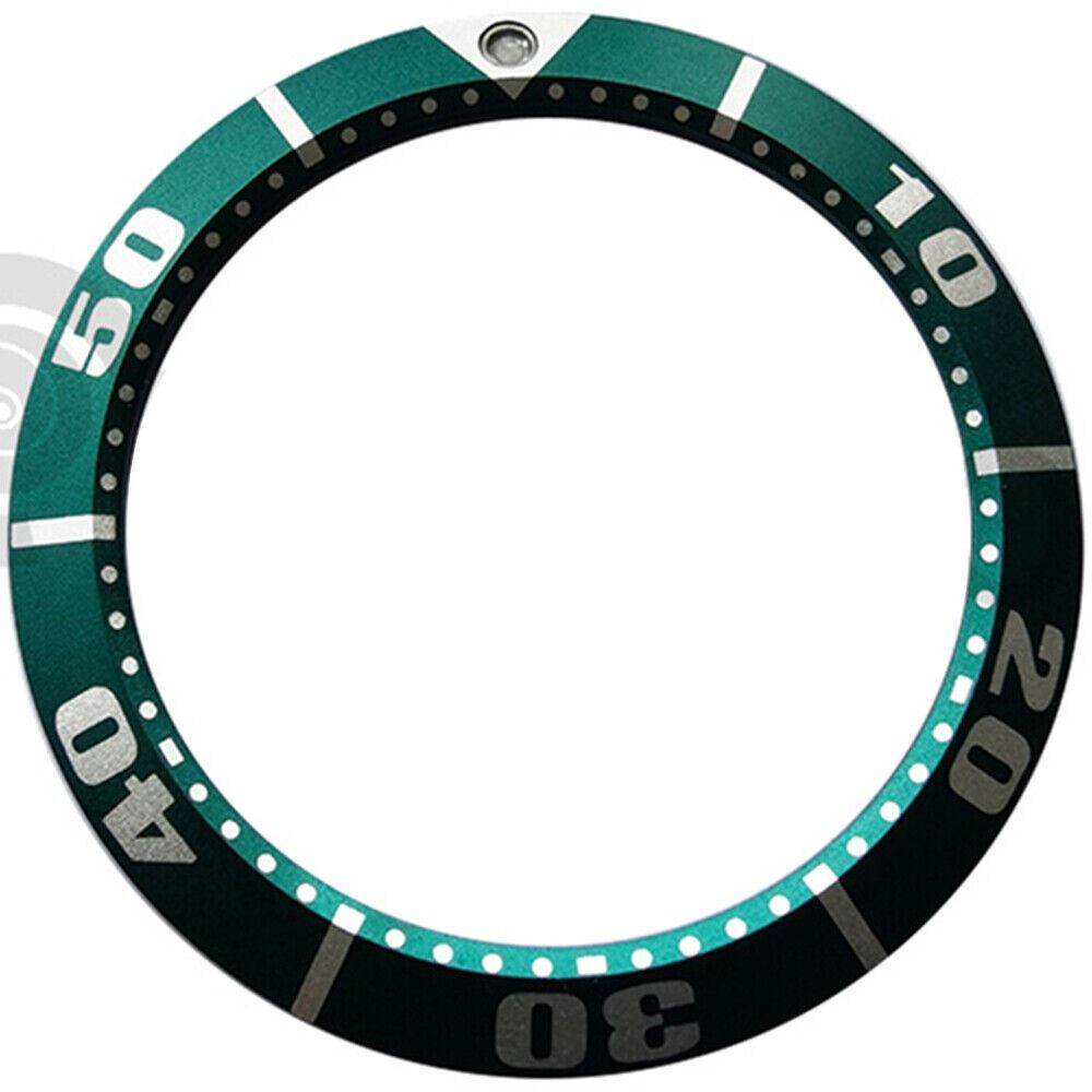 40mm green aluminum alloy bezel insert for SBDC001/003, SBDC031/033 watches, durable replacement part.