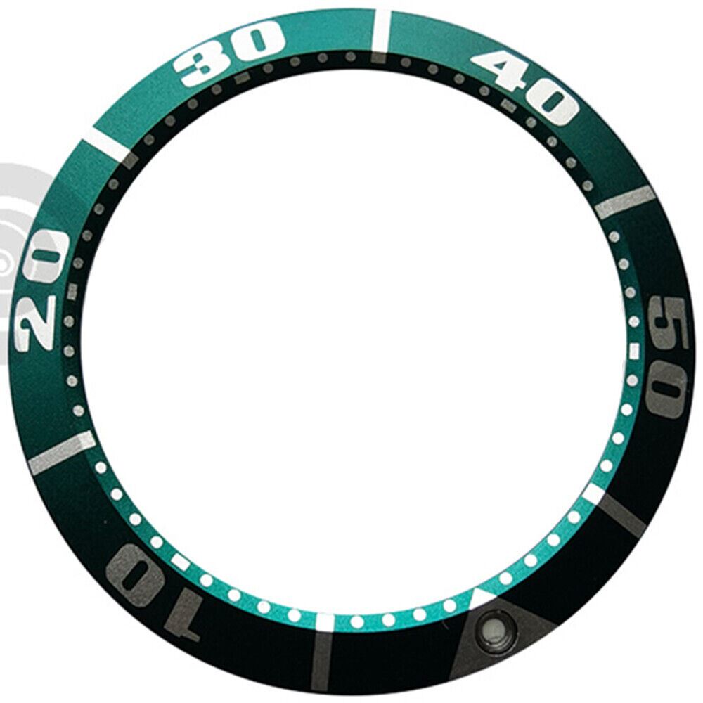 40mm green aluminum alloy bezel insert for SBDC001/003, SBDC031/033 watches, durable replacement part.