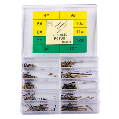 Quartz watch hands set, includes small, minute, and hour hands for 2035 movement compatibility.