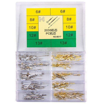 Set of quartz watch hands including small, minute, and hour hands, compatible with 2035 movement.
