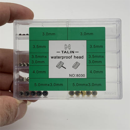 Stainless steel waterproof watch crowns assortment for precise watch repair.