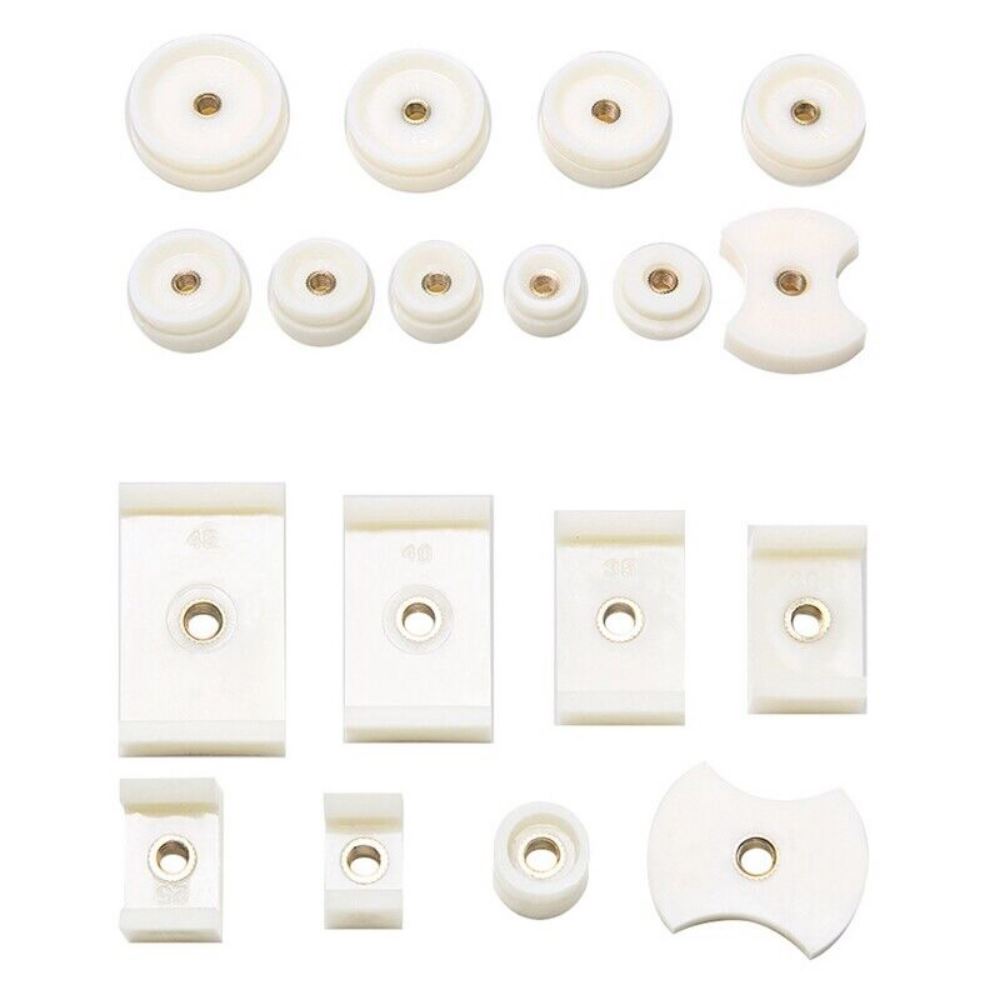 Set of 13 watch case press dies for crystal and back repairs, compatible with multiple watch brands.