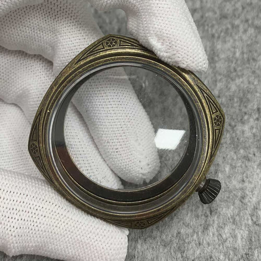 45mm 316L stainless steel electro-plated watch case for ETA 6497/6498 movement