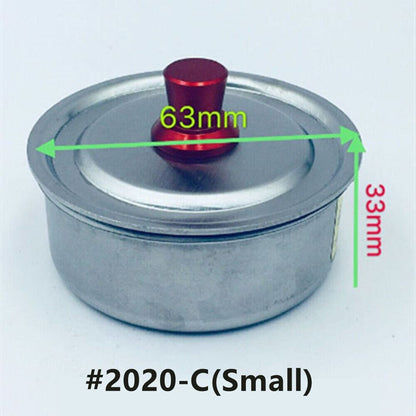 63mm stainless steel watch oil benzine cup by BenzinePro with anti-leak cover for precise watchmaker use