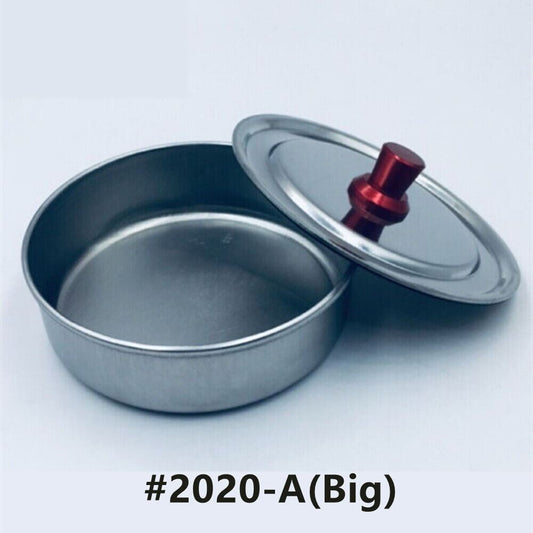 86mm stainless steel oil cup with anti-leak cover for watchmakers by Benzine, ideal for precise watch maintenance.