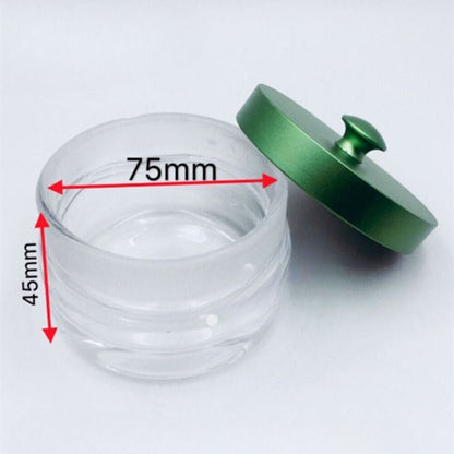 75mm aluminium alloy benzine cup with anti-leak cover for precise watch oil storage.