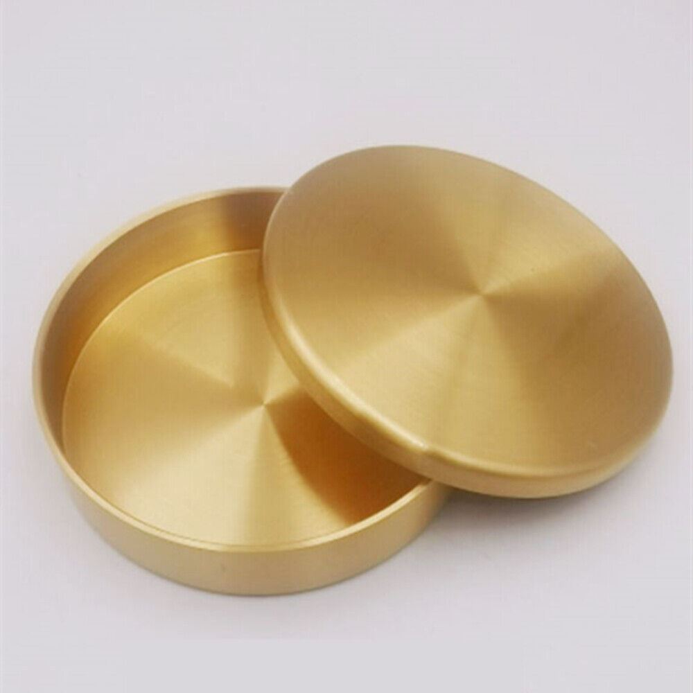 Brass watch oil benzine cup 80mm with anti-leak cover, precision tool for watchmakers.