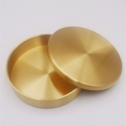 Brass watch oil benzine cup 80mm with anti-leak cover, precision tool for watchmakers.