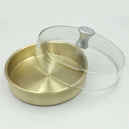 Brass watch oil benzine cup 116mm with glass anti-leak cover for precise watchmaker use.