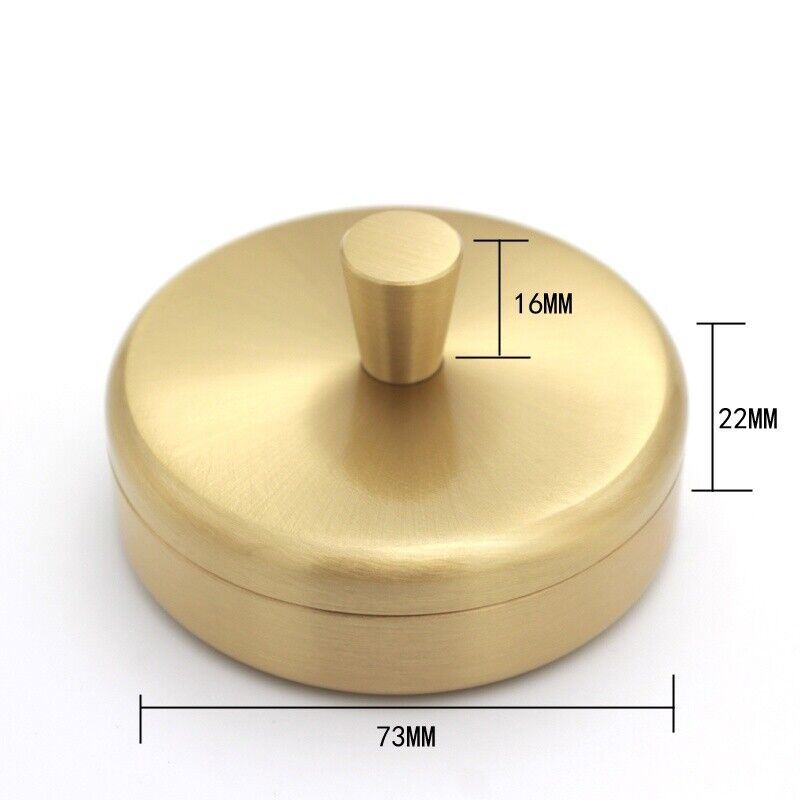 73mm brass watch oil benzine cup with anti-leak cover, precision tool for watchmakers.