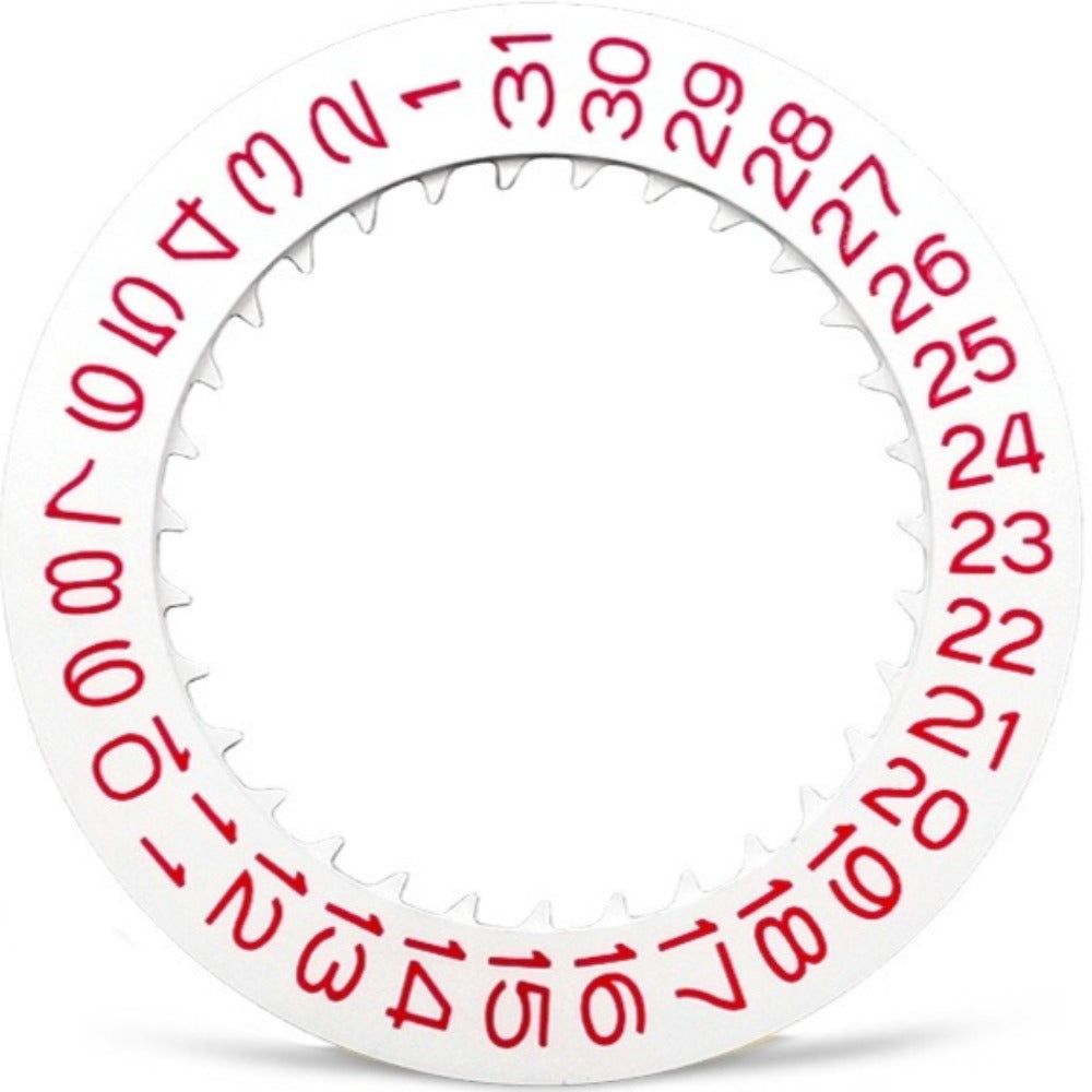 Red Font White Date Disk Wheel Date Wheel for NH35 NH36 Movement Date At 3