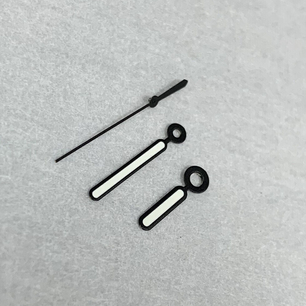 Green luminous watch hands with black trim for NH35A/NH36A movement, precision fit by BB11 brand.