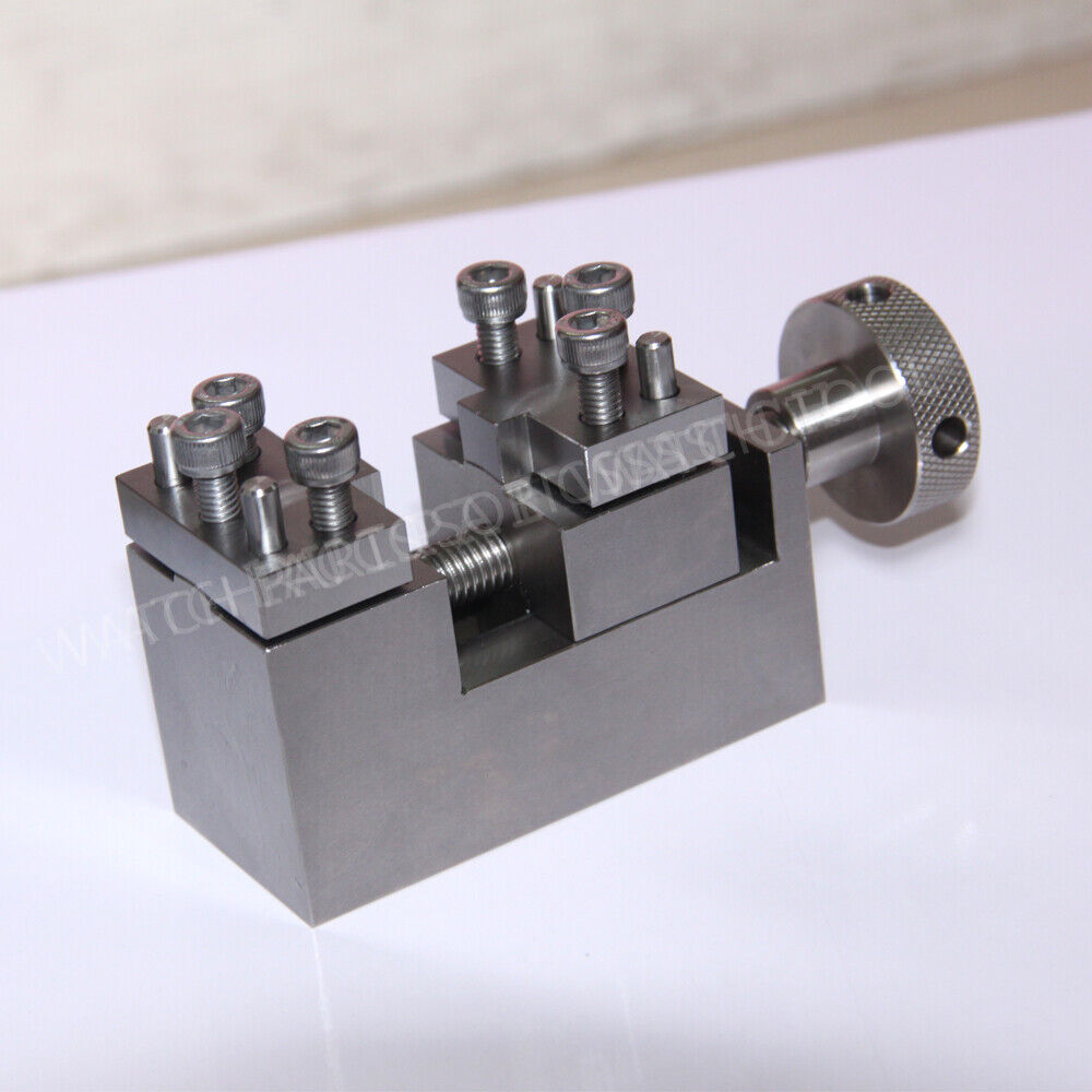 Oyster style stainless steel link remover for precise watch band resizing.