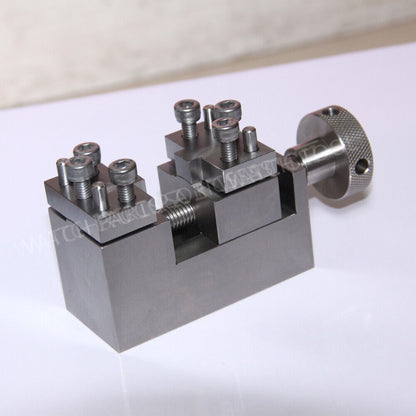 Oyster style stainless steel link remover for precise watch band resizing.