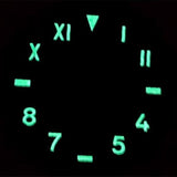 39mm Black Green Luminous Watch Dial Suitable for ETA 6497/6498 Movement