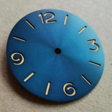 39mm Blue Green Luminous Watch Dial Suitable for ETA 6497/6498 Movement