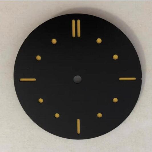 39mm Black Dot Green Luminous Watch Dial for ETA 6497/6498 mechanical movement.