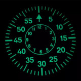 38.9mm Pilot 2-circles Green Lume Watch Dial Suitable for ETA 6498/ST3621