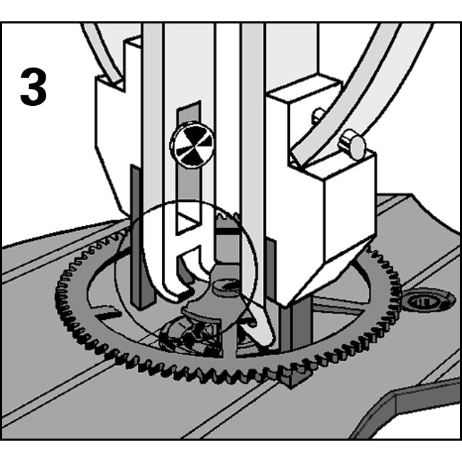 Bergeon 30638-3 tool for precise removal of 3rd wheel and chronograph watch hands.