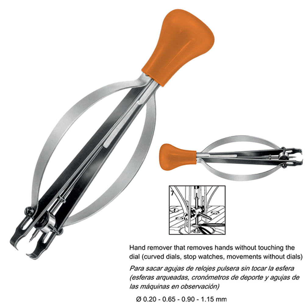 Bergeon 30671-7 watch hand remover tool for curved dials, precision stop for delicate accessory maintenance