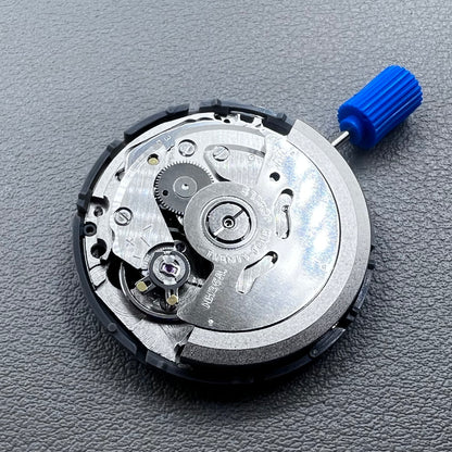 Seiko NH36A automatic movement with black Roman wheel crown, precise watch accessory for mechanical timepieces.