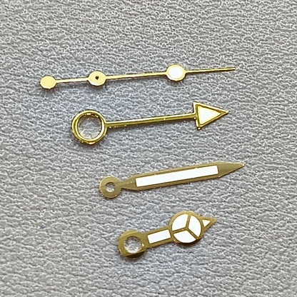 Golden Trim 4 Hands GMT Watch Hands for NH34 NH35 NH36 C3 Green Luminous