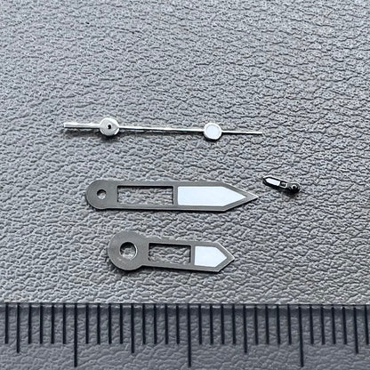 14.5x14.5x9.75x3mm Green Lume Silver Trim Watch Hands for NH39 Movement