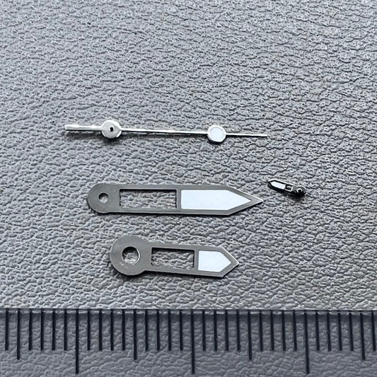 14.5x14.5x9.75x3mm Green Lume Silver Trim Watch Hands for NH39 Movement