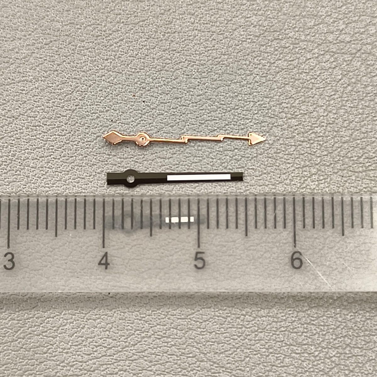 Rose Golden Lightning Second Hand Black Trim Watch Hands for NH35 NH36 7S26 7S36