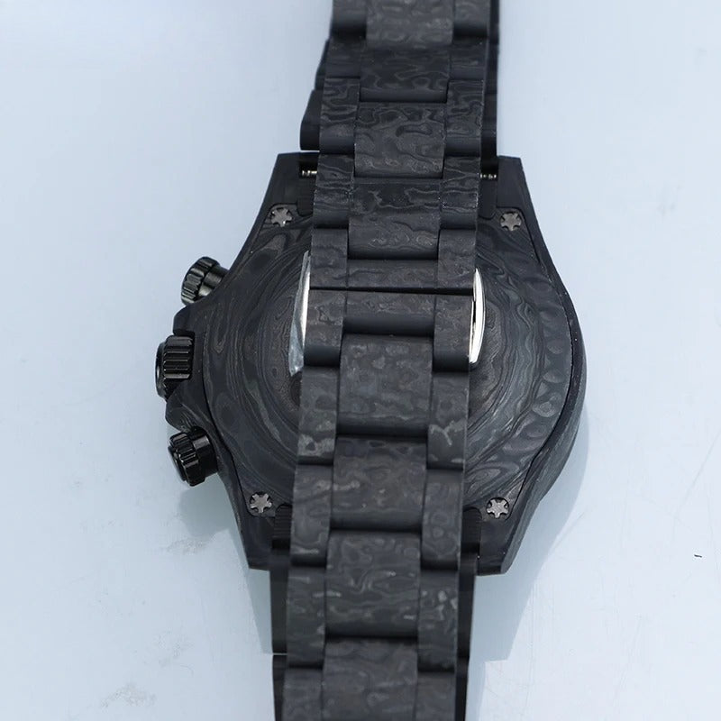 4130/VK63 Carbon Fiber Case 38mm, Carbon Fiber Bezel, Sapphire Crystal, 3ATM