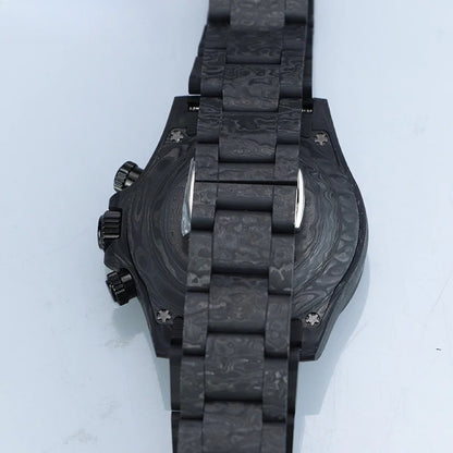 4130/VK63 Carbon Fiber Case 38mm, Carbon Fiber Bezel, Sapphire Crystal, 3ATM