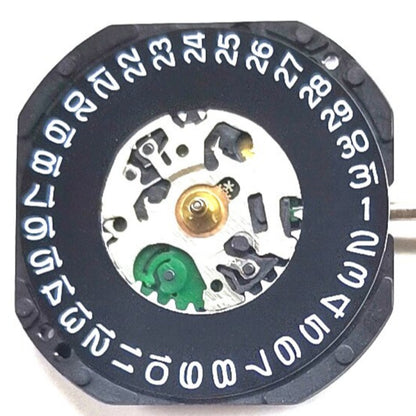 Original Japan Made Seiko 7N39C Quartz Movement Black Disk Date At 3