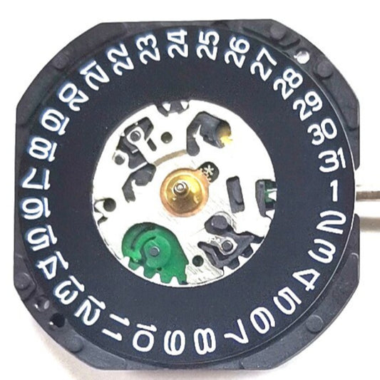 Original Japan Made Seiko 7N39C Quartz Movement Black Disk Date At 3