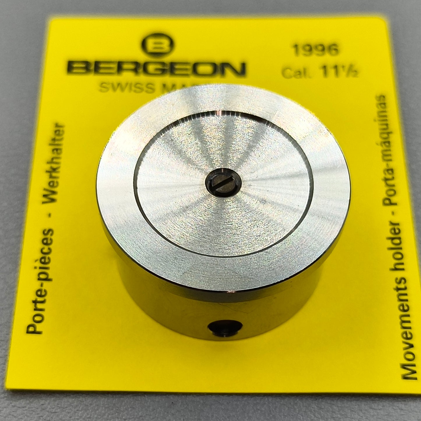 Swiss Bergeon 1996-11 1/2 Movement Holder with Adjustable Hollow Center Screw