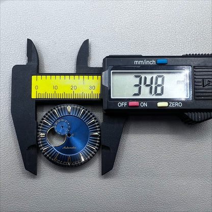 35mm Watch Dial Dark Blue Golden Nail Cocktail Modified Diving for NH39 Movement