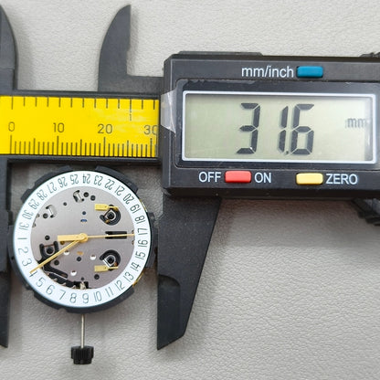 Swiss ETA G10.212 Watch Quartz Movement  3 Hands Date@6